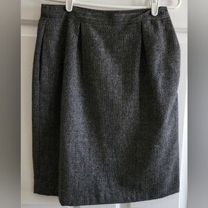 Rafaella Black and White Pencil Wool Skirt
